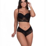 Conjunto De Bojo Em Renda E Microfibra Felicia Click Sophia