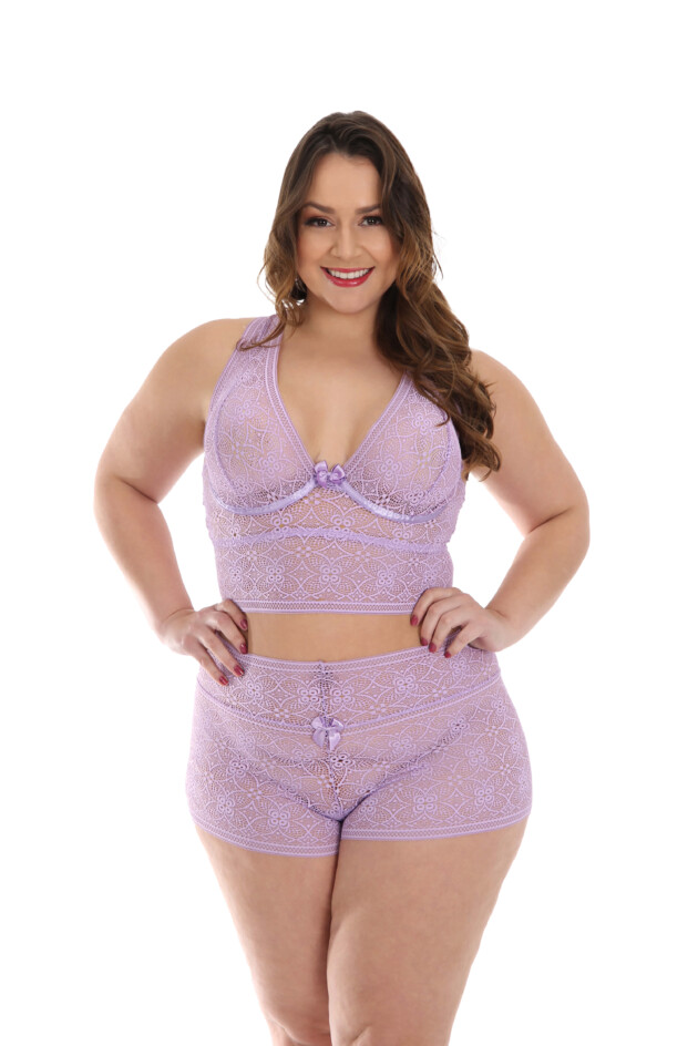 Conjunto Plus Size De Renda Aro Click Sophia