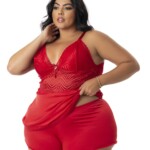 Baby Doll Plus Size com renda