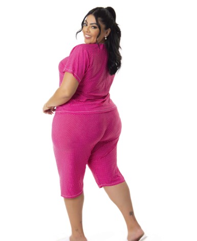 Pijama Plus Size Pescador em Poá