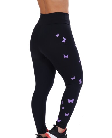 Calça legging fitness com borboleta