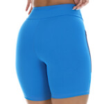 Bermuda fitness azul com bolso costas