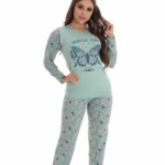 Pijama Longo Feminino em suede – Teos