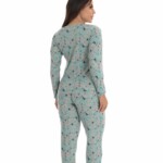 Pijama Longo Feminino em suede – Teos costas