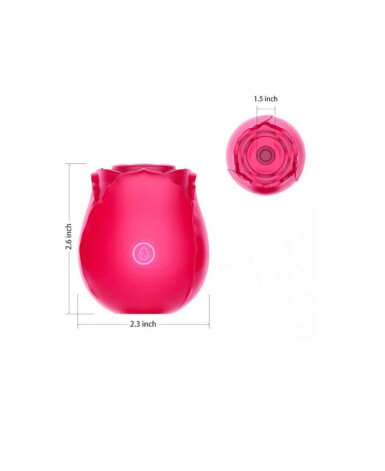 Vibrador Rosa Estimuladora Recarregável - 10 Modos de Pulsação