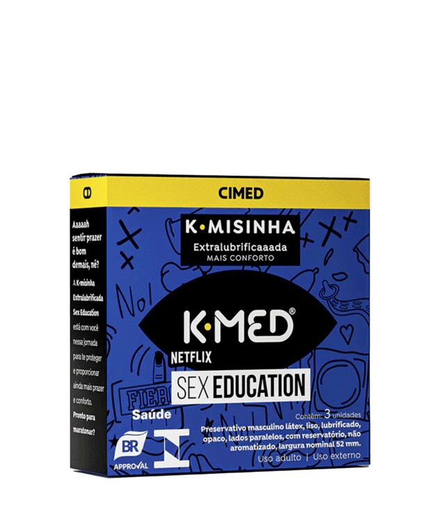 Preservativo K-Med Extra Lubrificado Sex Education K-Misinha 3