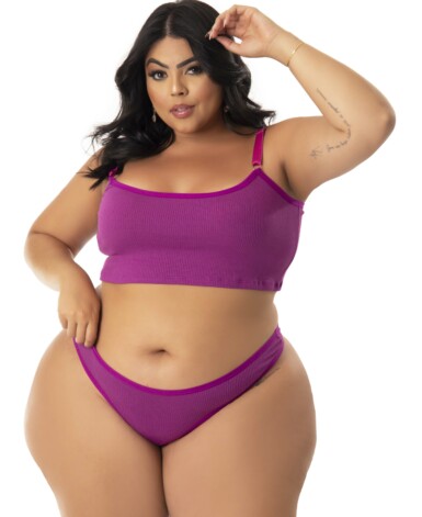 Conjunto Canelado Plus Size