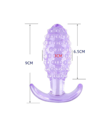 Plug Anal em Silicone c/ Textura de Bolinha - 9,0x3,0cm