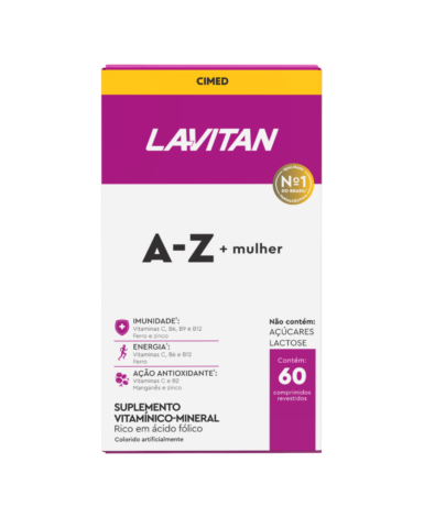 Suplemento Vitamínico LAVITAN A-Z Mulher - 60 Comprimidos