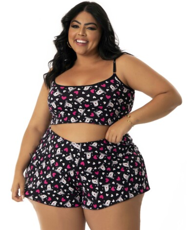 Baby Doll em Suede Estampado Plus Size – Virgínia